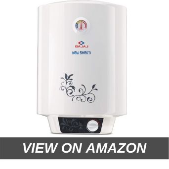 Bajaj New Shakti Storage 10 Ltr Vertical Water Heater, White, 4 Star