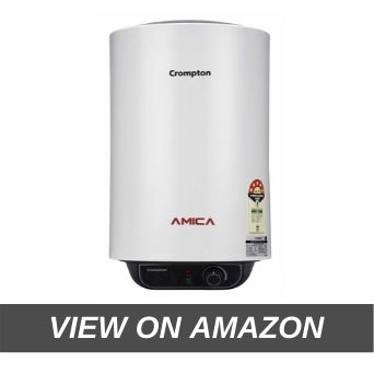 Crompton Amica ASWH-2015 15-Litre Storage Water Heater (Black and White)