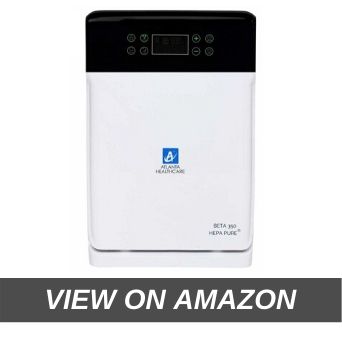 Atlanta Healthcare Beta 350 43-Watt Air Purifier with HEPA Pure _ Viral Guard Technology (White) - with Remote Control